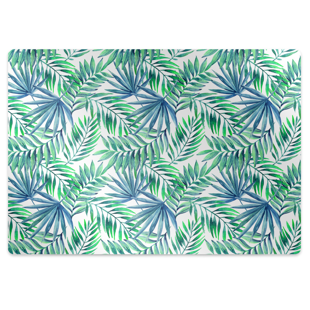 Tapis fauteuil bureau Feuilles peintes