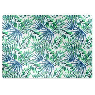Tapis fauteuil bureau Feuilles peintes