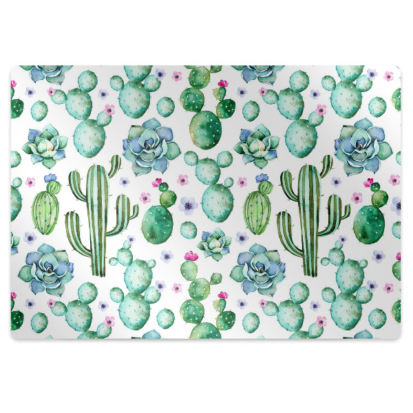 Tapis protection sol Motif de cactus