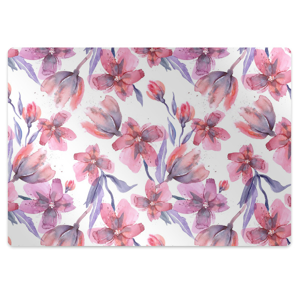 Tapis bureau Fleurs pastel