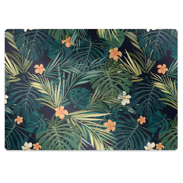 Tapis protection sol Fleurs et feuilles