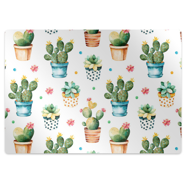 Tapis de chaise Cactus peint