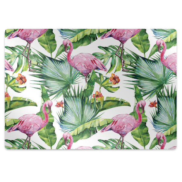 Tapis de protection de sol Feuilles et beaux oiseaux