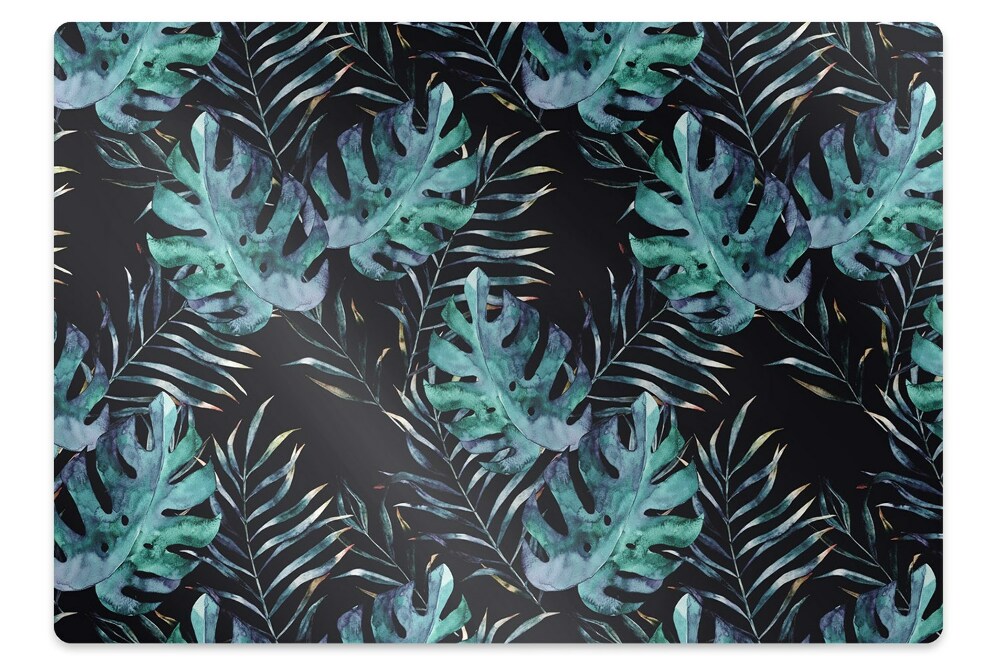 Tapis pour chaise de bureau Feuilles sombres