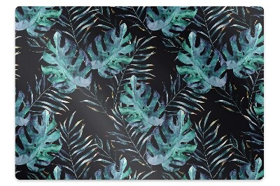 Tapis pour chaise de bureau Feuilles sombres
