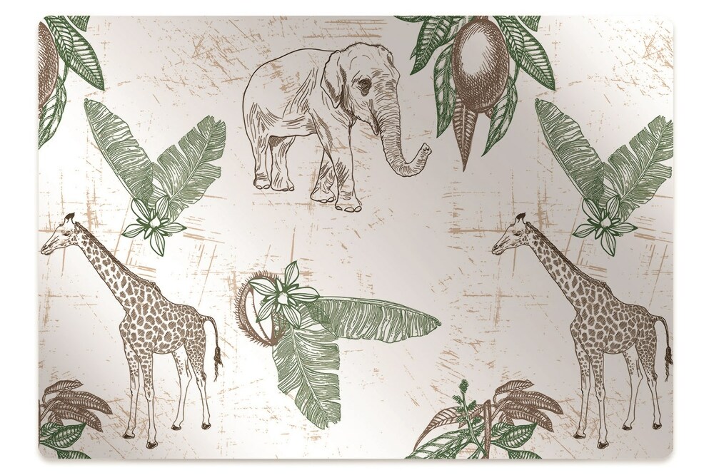 Tapis pour chaise de bureau Faune africaine