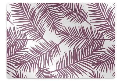 Tapis fauteuil bureau Feuilles violettes