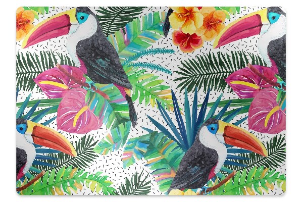 Tapis protection sol Oiseaux de la jungle