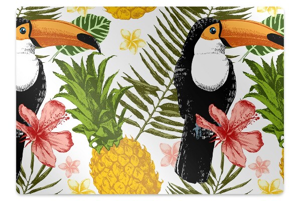 Tapis de chaise Toucan et fruits exotiques