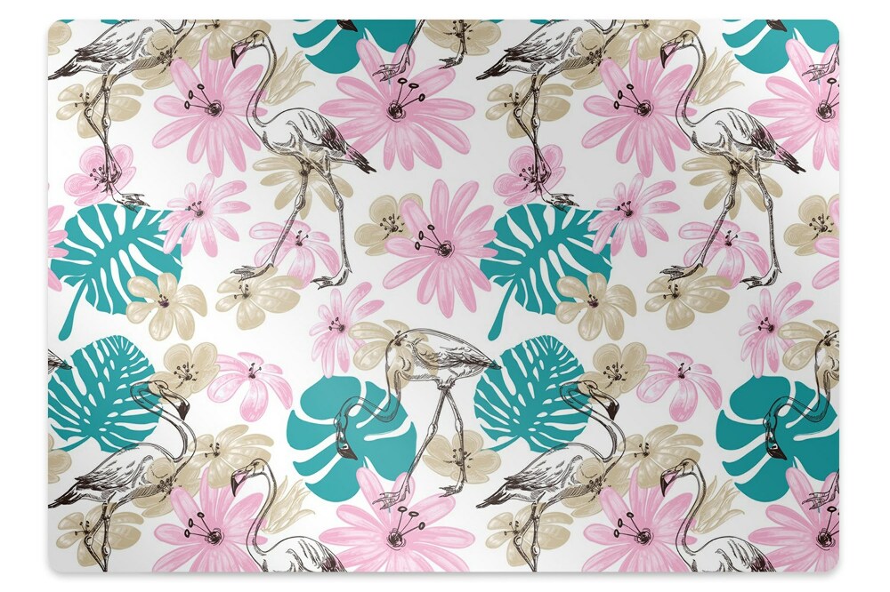 Tapis fauteuil bureau Beaux oiseaux peints