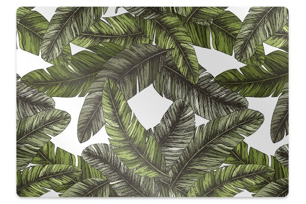 Tapis de chaise de bureau Feuilles de jungle