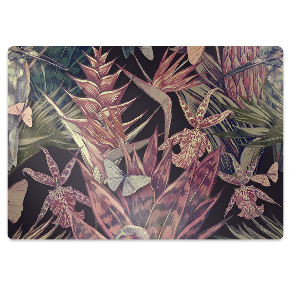 Tapis de protection de sol Oiseaux et feuilles