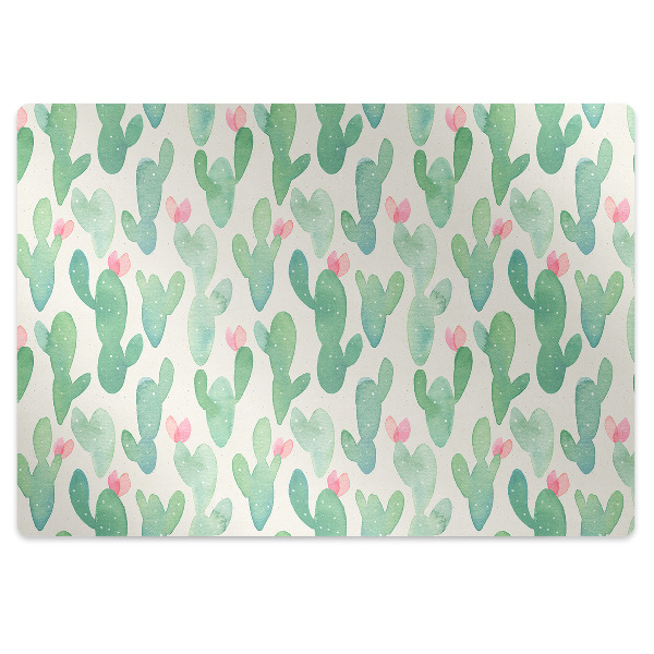 Tapis protection sol Motif avec cactus