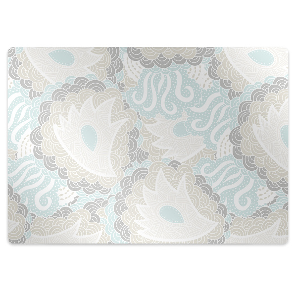 Tapis de chaise de bureau Fleurs pastel