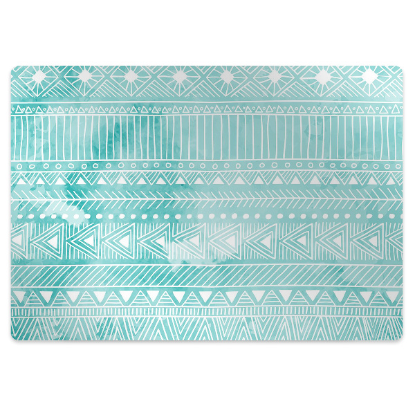 Tapis de protection de sol Géométrie turquoise