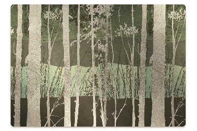 Tapis de chaise de bureau Cadre de forêt