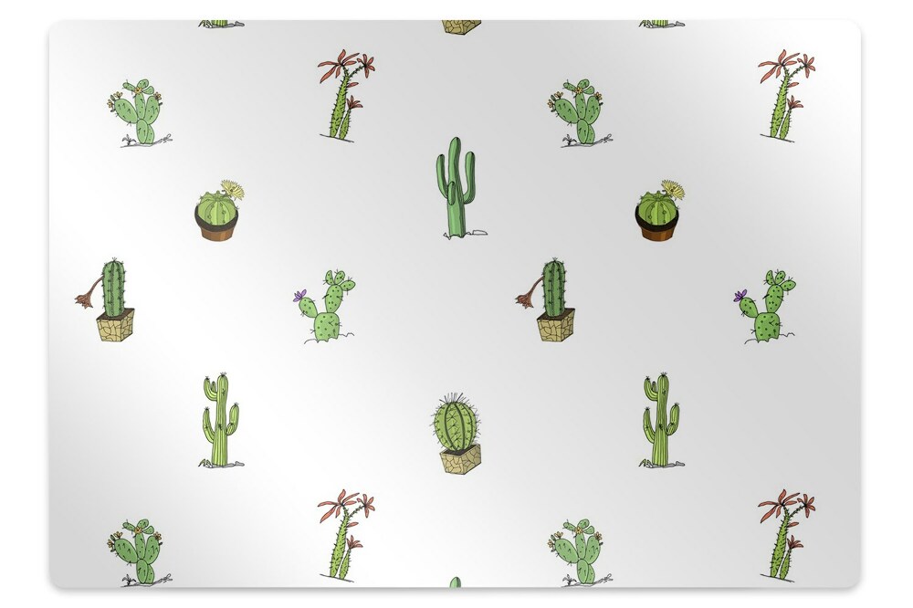 Tapis pour chaise de bureau Motif de cactus