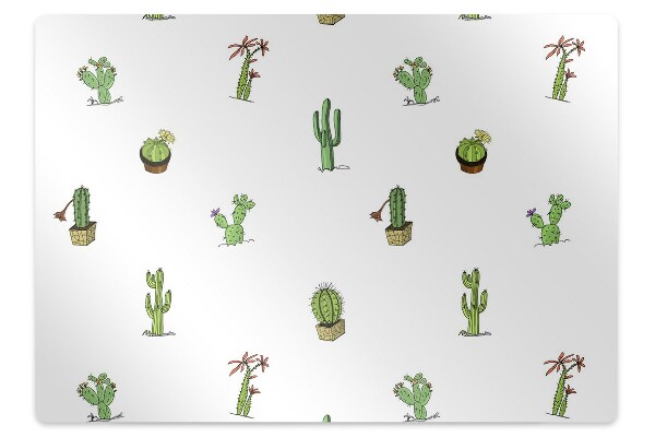 Tapis pour chaise de bureau Motif de cactus