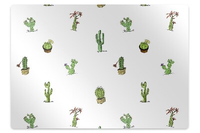 Tapis pour chaise de bureau Motif de cactus