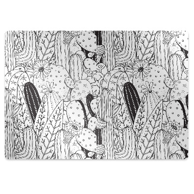 Tapis fauteuil bureau Cactus en dessin animé