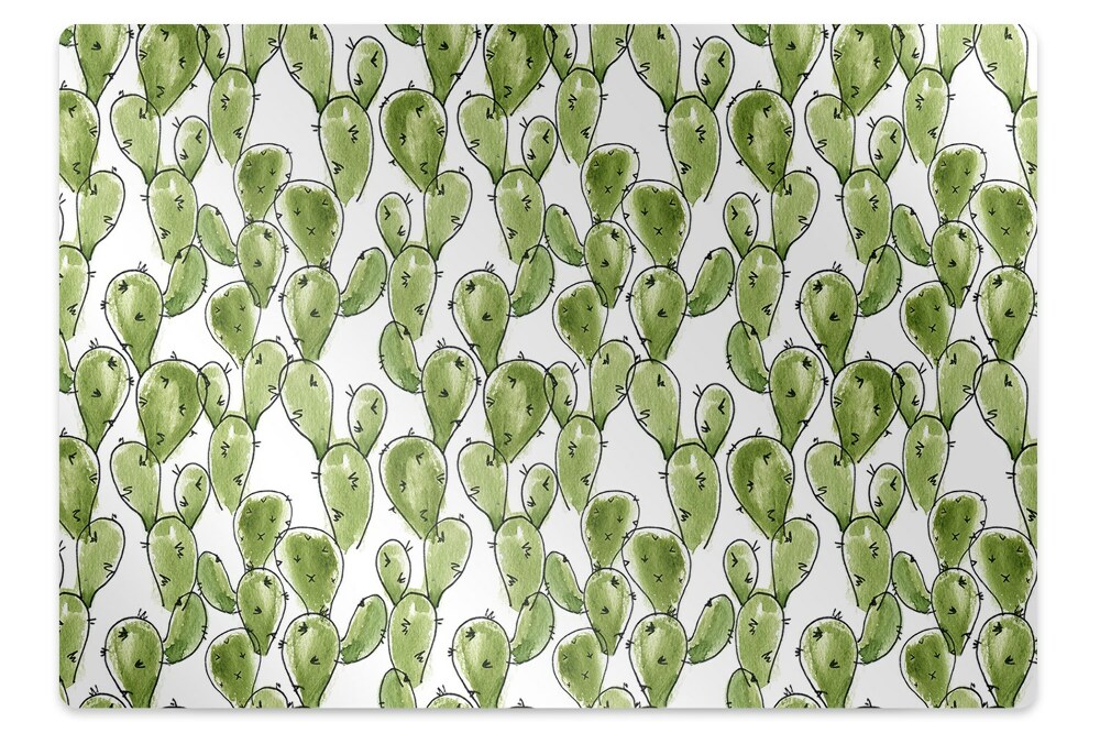 Tapis de protection de sol Cactus en style boho