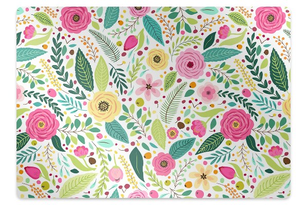 Tapis bureau Fleurs colorées