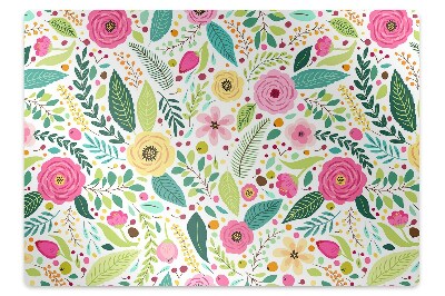 Tapis bureau Fleurs colorées