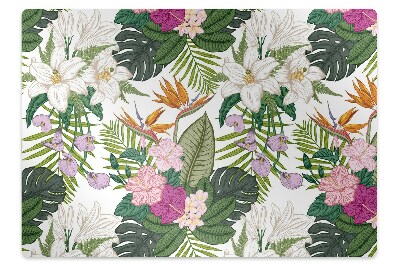 Tapis bureau Fleurs exotiques
