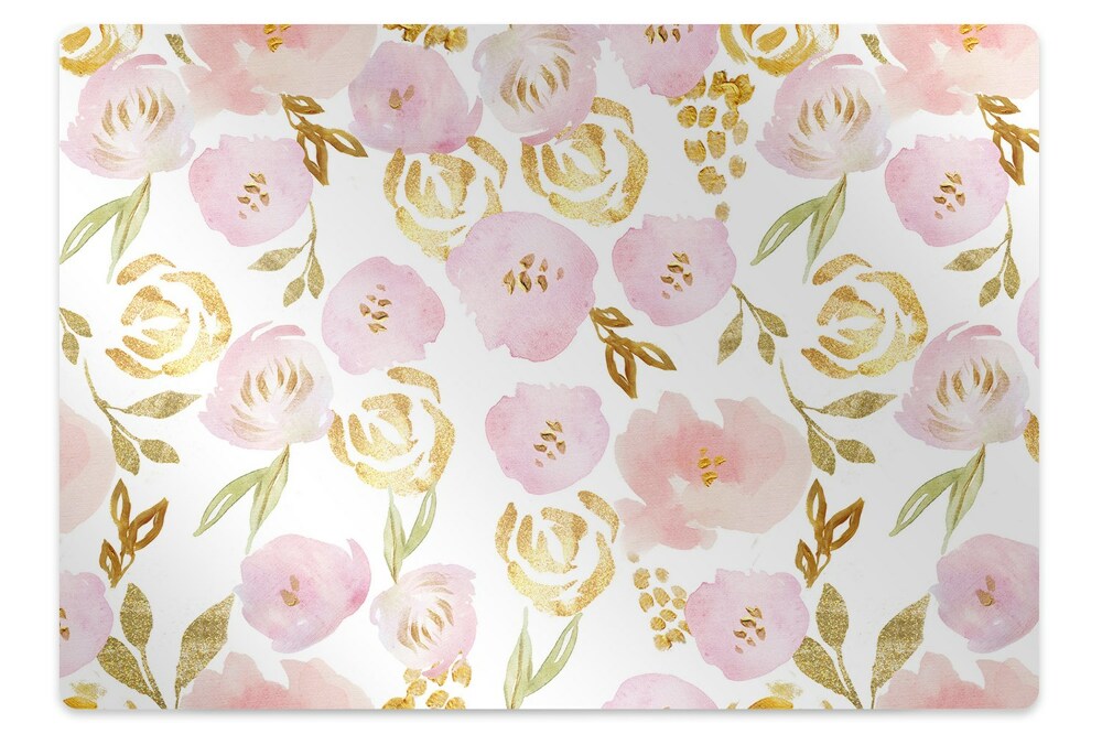 Tapis protection sol Fleurs brillantes