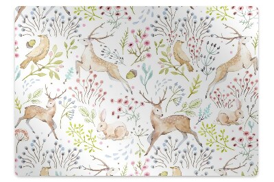 Tapis fauteuil bureau Faune forestière