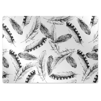 Tapis pour chaise de bureau Plumes