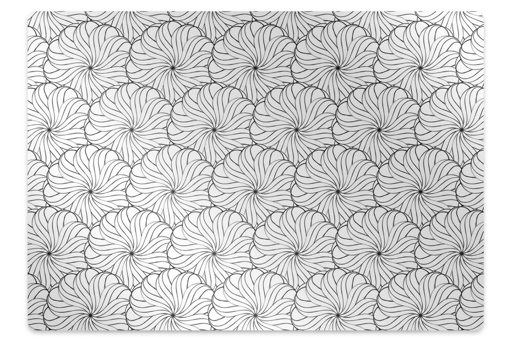 Tapis pour chaise de bureau Fleurs dessinées
