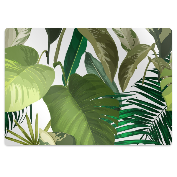 Tapis de chaise de bureau Feuillage tropical