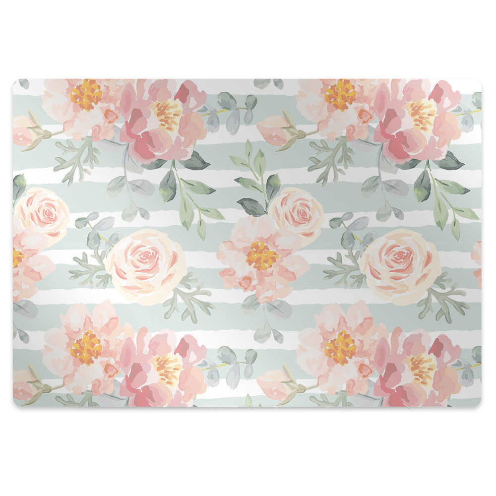 Tapis de chaise de bureau Fleurs brillantes