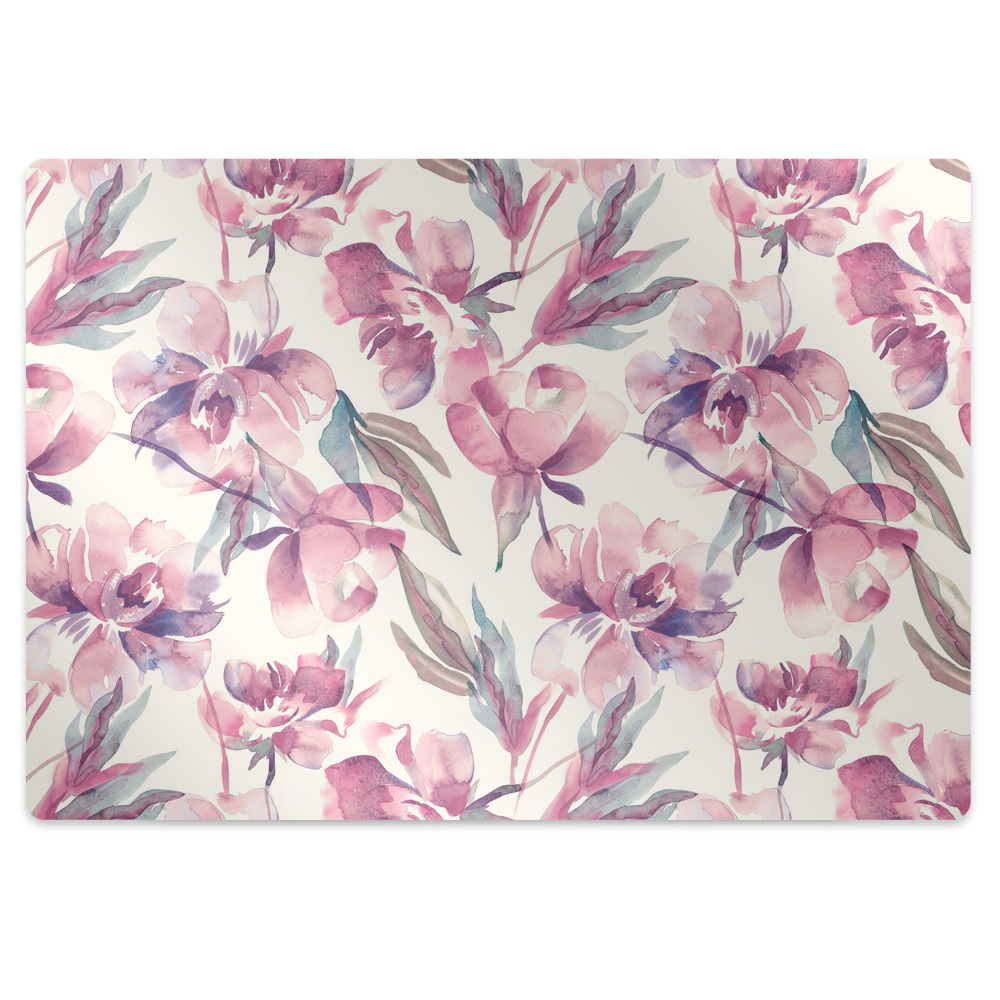 Tapis pour chaise de bureau Fleurs lumineuses