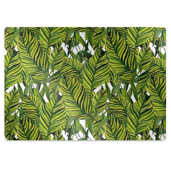 Tapis fauteuil bureau Feuilles de jungle