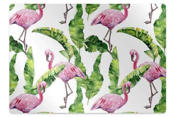 Tapis protection sol Bel oiseau et feuilles