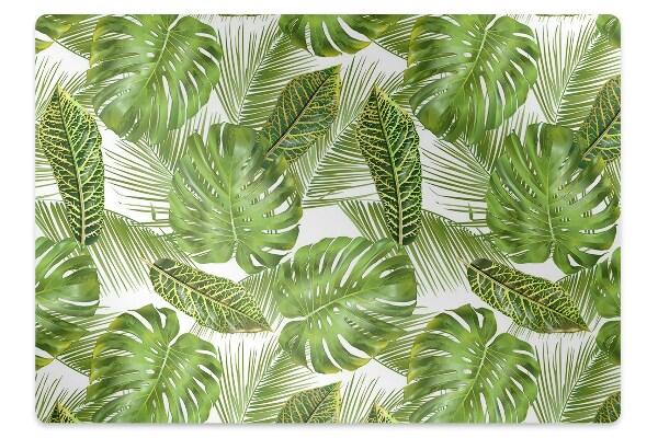 Tapis de chaise de bureau Feuilles exotiques