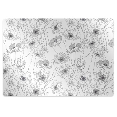 Tapis de chaise de bureau Coquelicots abstraits