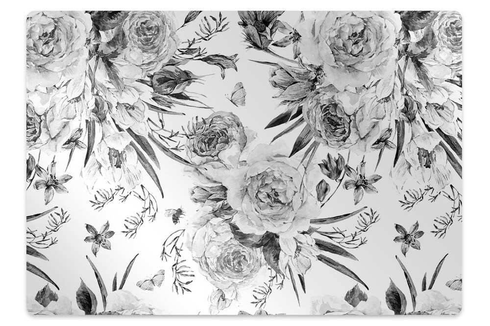 Tapis protection sol Bouquet floral