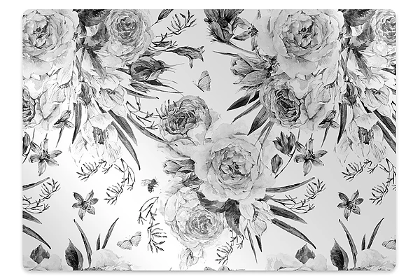 Tapis protection sol Bouquet floral