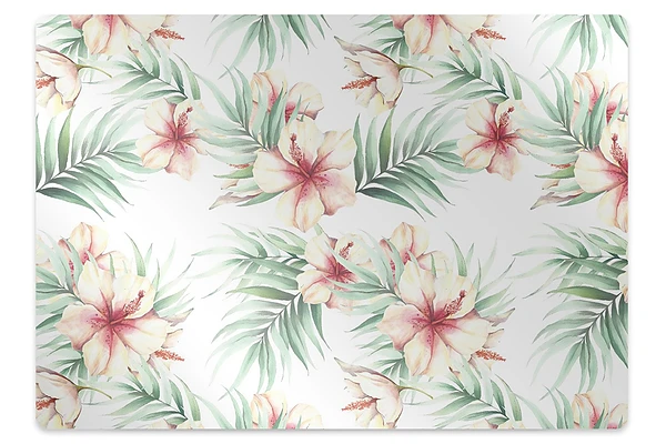 Tapis de protection de sol Fleurs hawaïennes