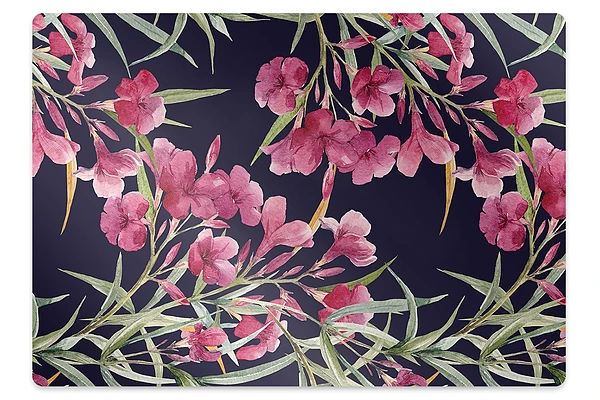 Tapis fauteuil bureau Fleurs à l'aquarelle