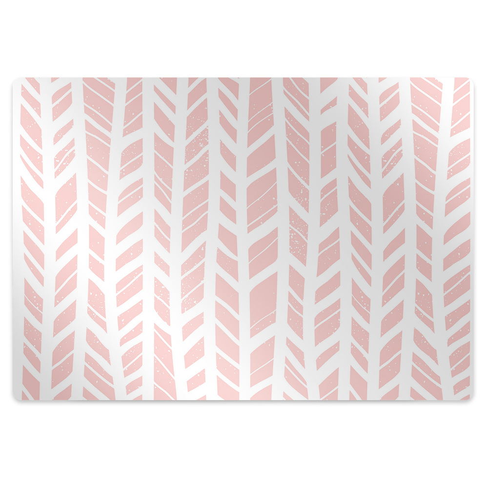 Tapis de chaise de bureau Motif à chevrons en rose