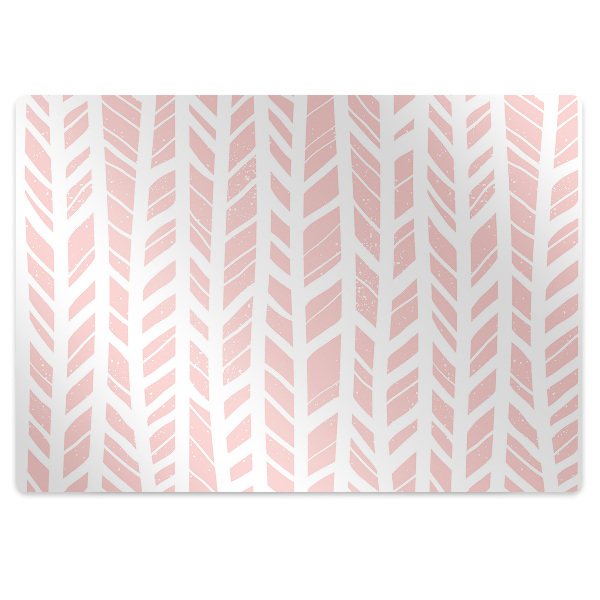 Tapis de chaise de bureau Motif à chevrons en rose