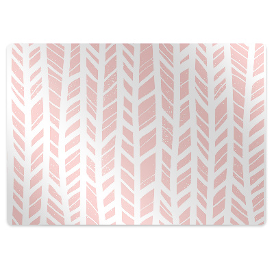 Tapis de chaise de bureau Motif à chevrons en rose