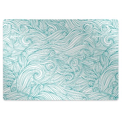 Tapis de chaise de bureau Vagues rétro