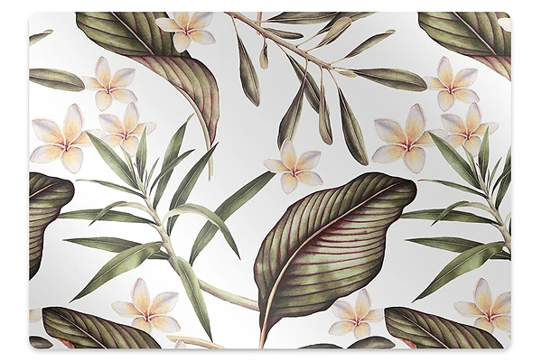 Tapis protection sol Feuilles et fleurs
