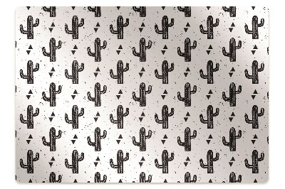 Tapis bureau Cactus en noir