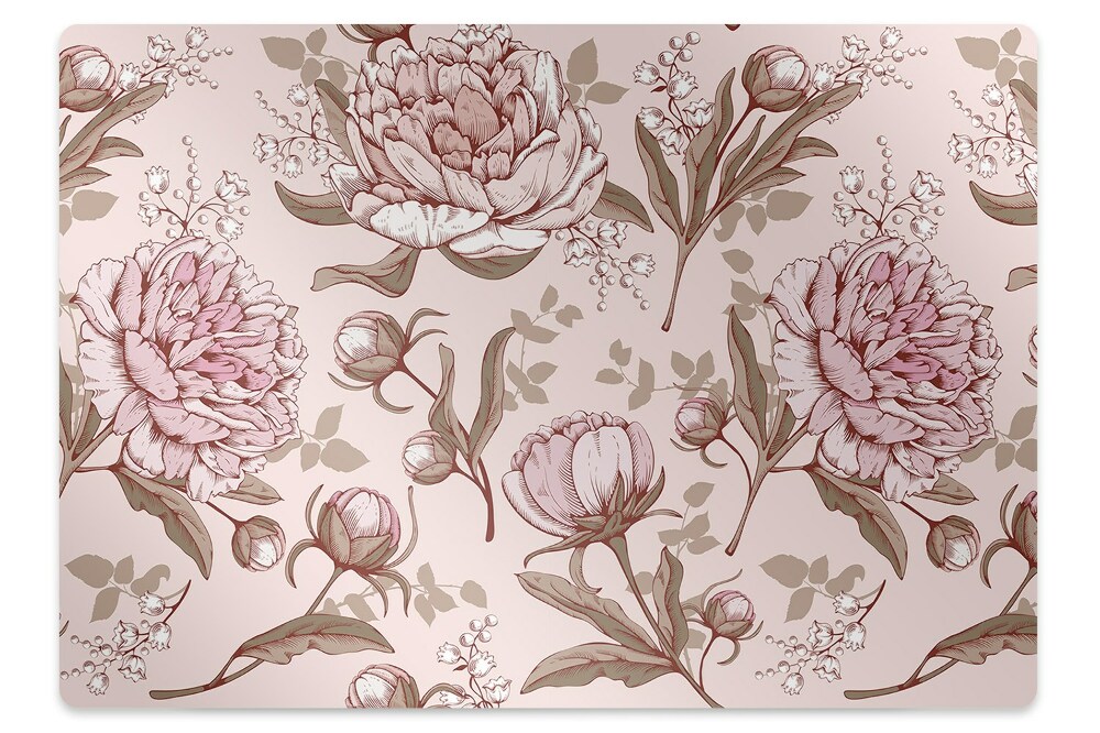 Tapis de chaise Flore aux couleurs vives